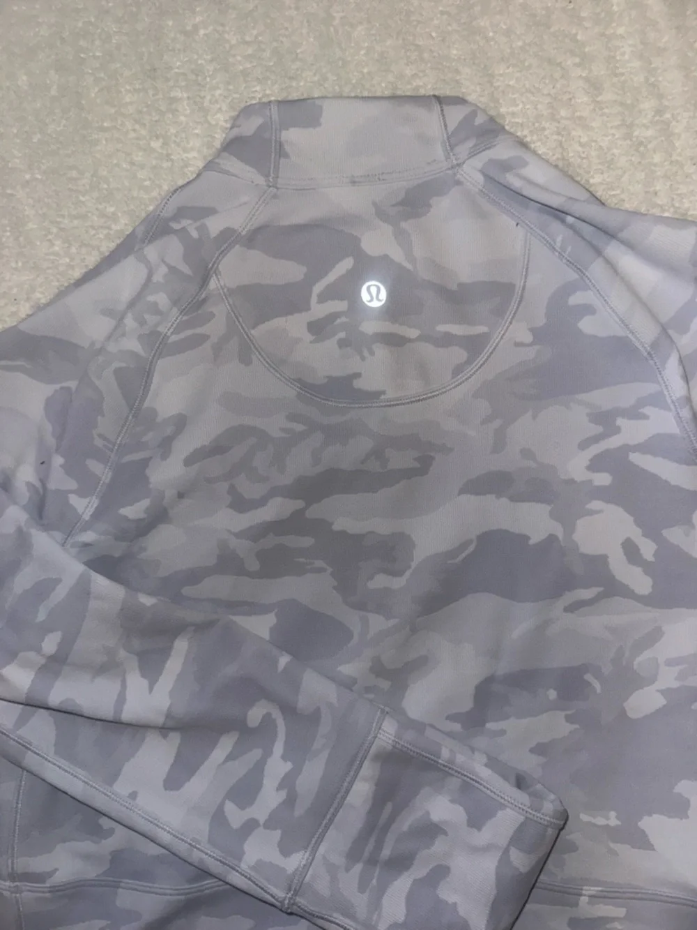 Lululemon Grey Camo Half-Zip Pullover - Picture 2 of 2